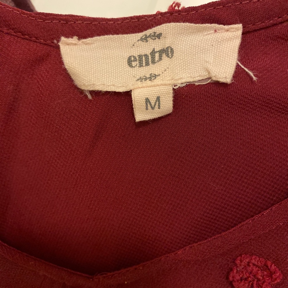 Red Ruffle Blouse - Picture 4 of 5